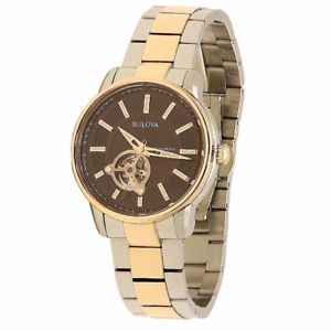 【送料無料】bulova mens automatic collection 98a140 rose goldsilver analog watch