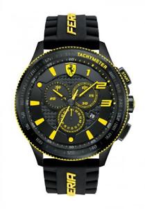 【送料無料】orologio cronografo uomo ferrari scuderia xxl fer0830139 nero e giallo originale