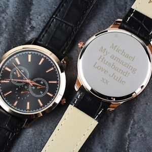 【送料無料】personalised mens rose gold watch with presentation box birthday gift christmas 【送料無料】personalised mens rose gold watch with presentation box birthday gift christmas