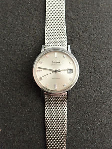 ̵nice vintage bulova ambassador ss wristwatch 36mm automatic keeping time