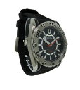 【送料無料】bulova precisionist 96b155 mens round carbon analog date silicone watch