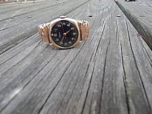 ̵vintage alpina 15 jewels gold filled wristwatch 588 movt nice international