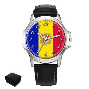 【送料無料】neues angebotprincipality of andorra flag gents mens wrist watch gift engraving