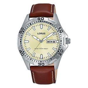 【送料無料】lorus gents leather strap watch rxn47dx9 lnp