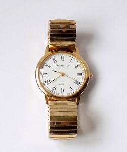 【送料無料】philip mercier premier collection 18k gold plated gents wrist watchgood working