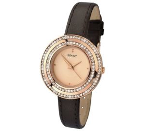 【送料無料】seksy ladies rose gold plated watch 2076snp