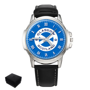 【送料無料】glasgow city scotland gents mens wrist watch gift engraving