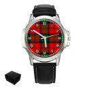 【送料無料】macduff scottish clan tartan gents mens wrist watch gift engraving