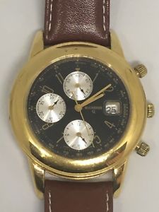 【送料無料】bucherer quartz 26 jewel chronograph watch, working and good condition