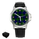 yzcampbell scottish clan tartan gents mens wrist watch gift engraving