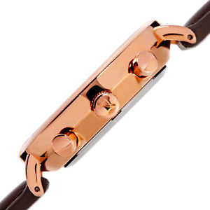 【送料無料】womens august steiner as8220brrg two time zone date genuine leather strap watch