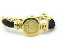 【送料無料】quartz ladies waltham watch gold plated casing amp; strap gp amp; pleated
