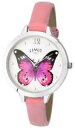 yzlimit secret garden butterfly stainless steel pink strap wrist watch 627873