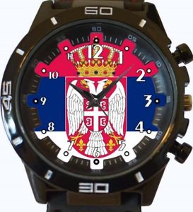 【送料無料】flag of serbia gt series sports wrist watch