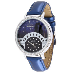 【送料無料】valentines couple theme fashion watch crystal rhinestones blue woman analog