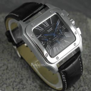 【送料無料】jaragar watches mens military luxury automatic leather wristwatch classic elega