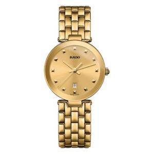 【送料無料】rado womens florence 28mm gold plated bracelet case quartz watch r48872253