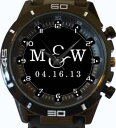 【送料無料】happy wedding anniversary engagement personalize name initials date gift watch