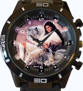 【送料無料】white wolves and the lady wrist watch fast uk seller