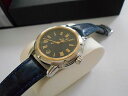 【送料無料】mint rare mens gevril s0111 ss18k solid gold leather quartz watch box 1356(2)