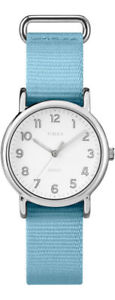 【送料無料】timex tw2r80600, womens weekender blue fabric watch, indiglo