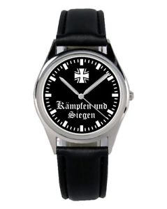 【送料無料】kmpfen und siegen soldat geschenk fan artikel zubehr fanartikel uhr b2164