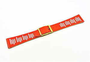 【送料無料】lip bracelet cuir orange pour montre lip 20mm watch parts