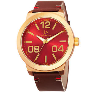 【送料無料】mens joshua amp; sons jx103ygrd quartz movement genuine leather strap watch 【送料無料】mens joshua amp; sons jx103ygrd quartz movement genuine leather strap watch