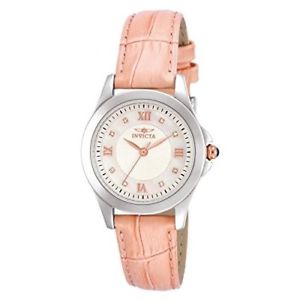 【送料無料】invicta angel 12544 leather chronograph watch