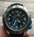 【送料無料】joshua amp; sons mens js53bu multifunction silvertone watch(2)