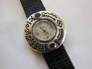 ̵ladies boma sterling silver watch with amethyst gemstones