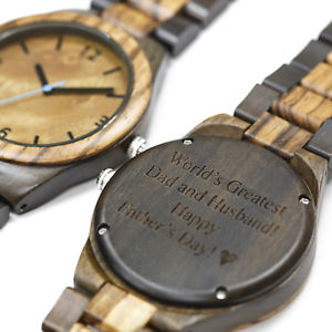 【送料無料】wooden watch custom engraved personalized wood watch usa gift groomsman quartz
