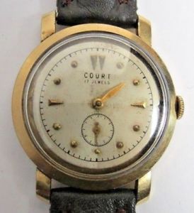 【送料無料】vintage rare collectors swiss mens court malden rgsell amp; sons 17j watch run