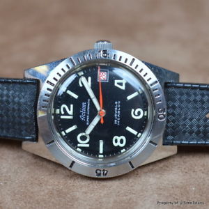 【送料無料】action 1960s skin diver automatic 200m felsa 4007n 38mm stainless steel tropic