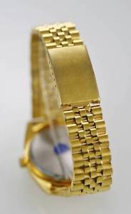 【送料無料】adolfo watch mens date stainless steel gold battery water resistant quartz