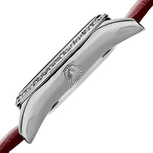 【送料無料】womens akribos xxiv ak883rd swarovski crystal bezel red leather strap watch