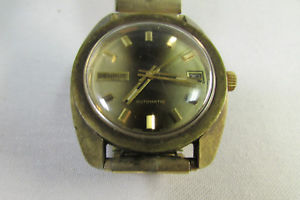 腕時計, 男女兼用腕時計 vintage 1970s benrus automatic gold tone mens wristwatch 6632 416
