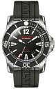 【送料無料】lumtec watch 300m1 40mm automatic mens diver w stainless steel amp; rubber