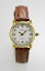 【送料無料】luger watch womens date stainless steel gold silver brown leather white quartz