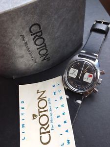 ̵1960s croton computer swiss mens chronograph watch valjoux 7733 reduced