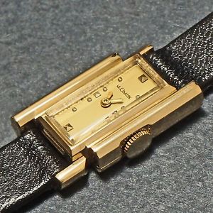 【送料無料】stunning rare lecoultre ladys solid 14k yellow gold asymmetrical wristwatch 【送料無料】stunning rare lecoultre ladys solid 14k yellow gold asymmetrical wristwatch