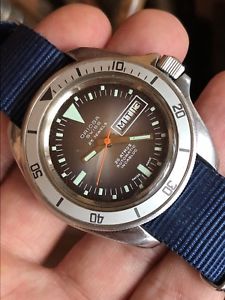 【送料無料】197080s oriosa g monnin case vintage mens diver watch as 2066 42mm