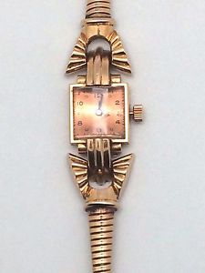 【送料無料】montre femme ancienne art deco vers 1940 en or jaune massif 18k * 【送料無料】montre femme ancienne art deco vers 1940 en or jaune massif 18k *