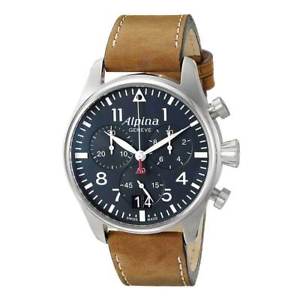 【送料無料】alpina al372n4s6 mens startimer pilot chronograph brown strap watch 【送料無料】alpina al372n4s6 mens startimer pilot chronograph brown strap watch