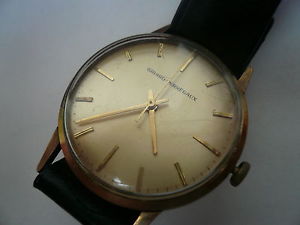 girard perregaux wristwatch gents 9ct gold vintage 1971