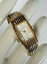 【送料無料】gruen two toned textured ladies cuff bracelet watch