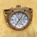 【送料無料】folli follie lady rose gold tone analog quartz chronograph watch hour~ batter