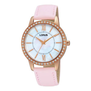 【送料無料】lnp rrs42vx9 lorus ladies crystal set rose gold plated watch