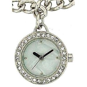 【送料無料】hollywood legends audrey hepburn silver charm bracelet fashion watch w2729m