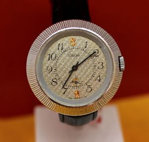 【送料無料】vintage russian big white pobeda soviet ussr wrist watch 15 jewels servised